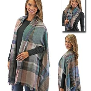 Plaid Poncho
